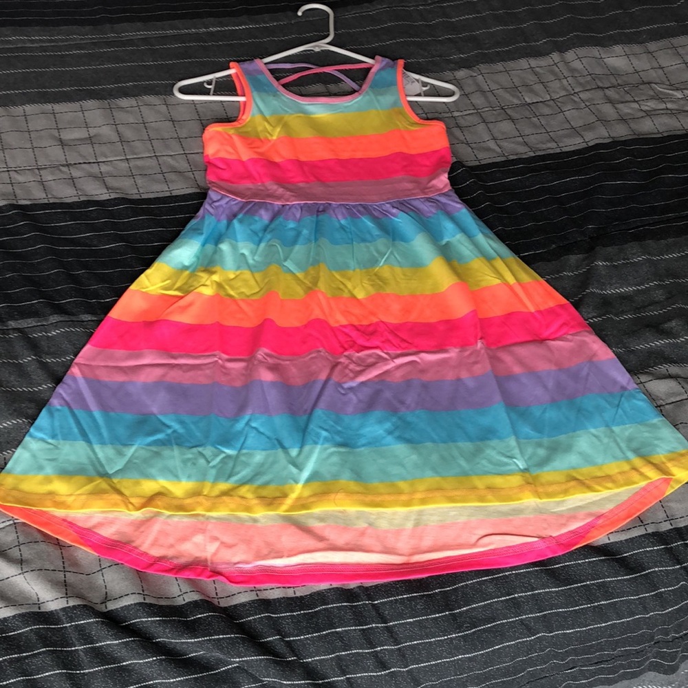 The Children's Place Dress Girls Size Large 10/12 Rainbow - Picture 6 of 8